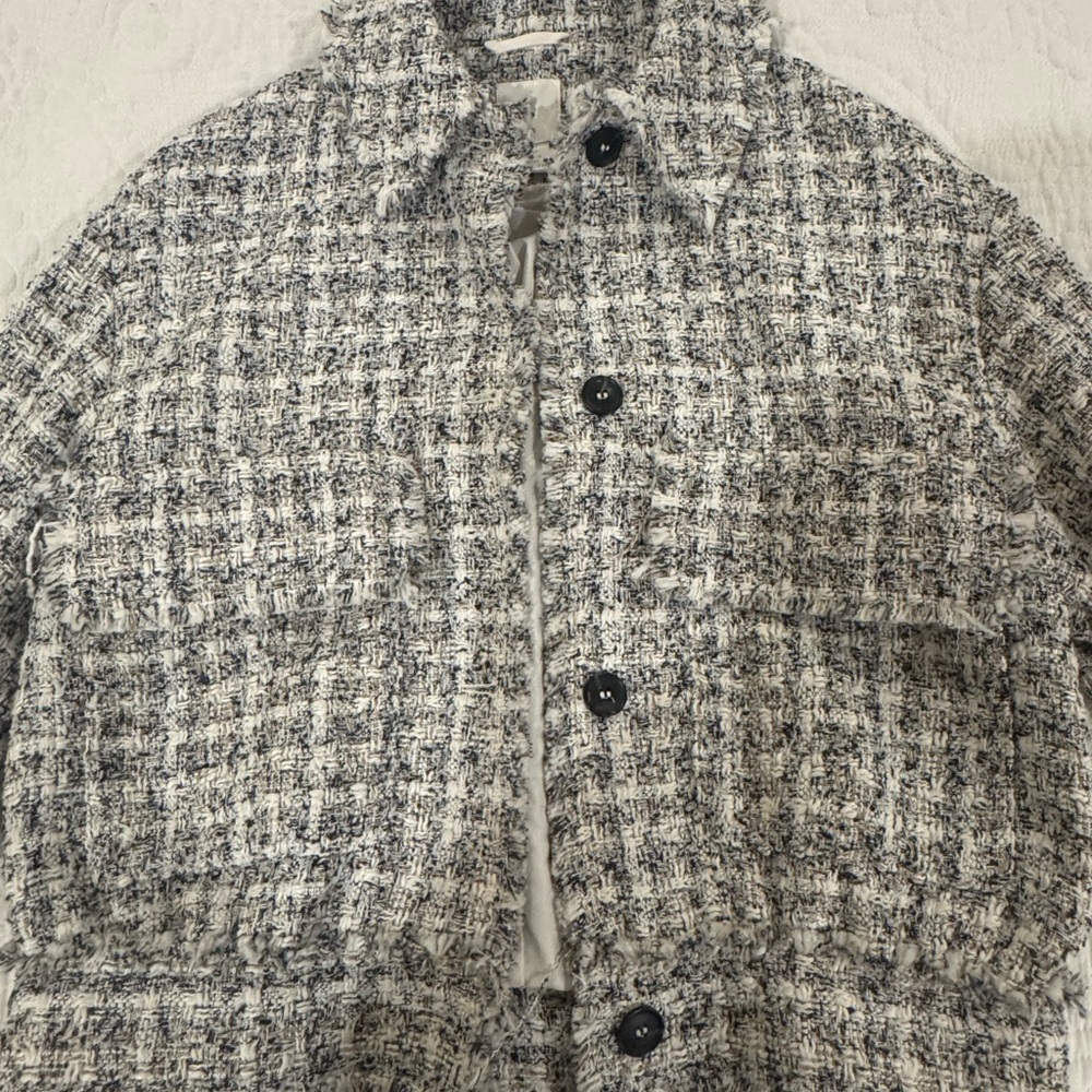 Woman Tweed Jacket - Black and White